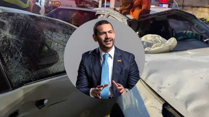 Grave accidente en Medellín involucra al esquema de seguridad de Daniel Palacios