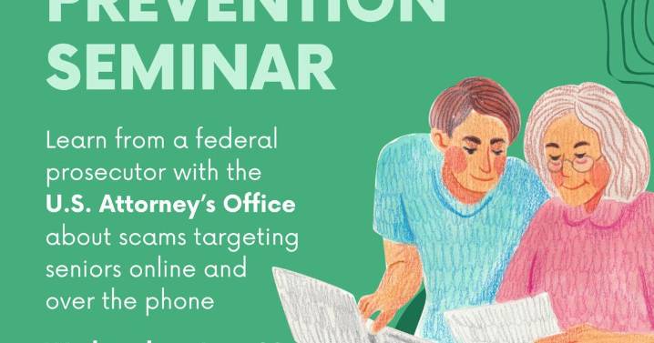 U.S. Attorney's Office to present senior fraud prevention seminar in Sparta