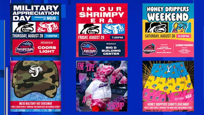 Labor Day Weekend with the Shrimp: Honey Drippers Weekend, Military Appreciation Night, Swiftie Night & Fireworks