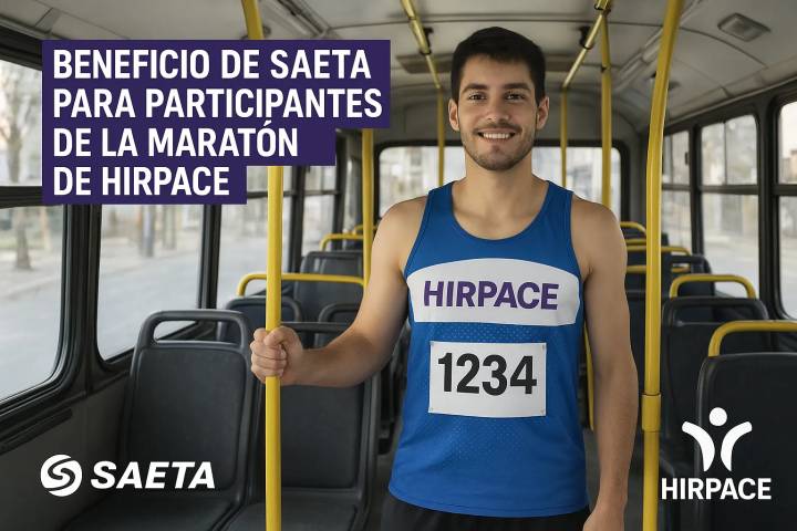 SAETA ofrecerá colectivo gratis a los corredores de la Maratón de Hirpace