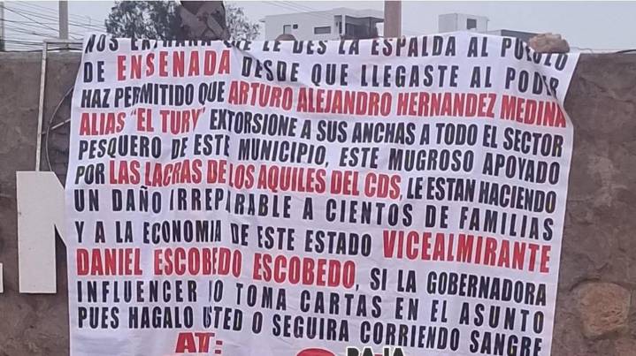 Mensajes del CJNG acusan a gobernadora de Baja California de proteger al Cártel de Sinaloa