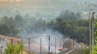 El fuego en Ourense obliga a cortar la circulación de trenes de alta velocidad entre Madrid y Galicia