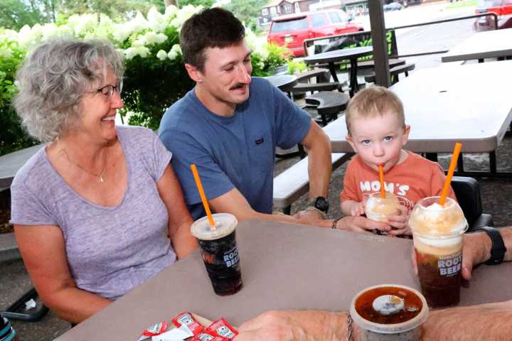 Family time swirls around root beer floats