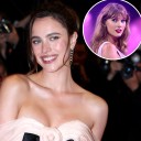 Margaret Qualley Reacts to Taylor Swift Album Question: Video
