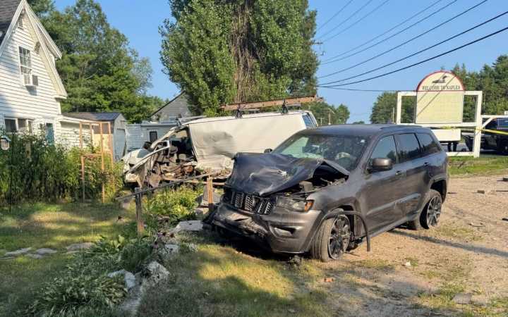 A driver swerved to avoid another car and then hit and killed a man in a Maine driveway