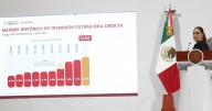 Celebra Sheinbaum inversión extranjera en México; fue de 34 mil 265 mdd