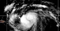 Hurricane Erin forms over Atlantic, the first of 2025 season. Maps show its path and forecast.