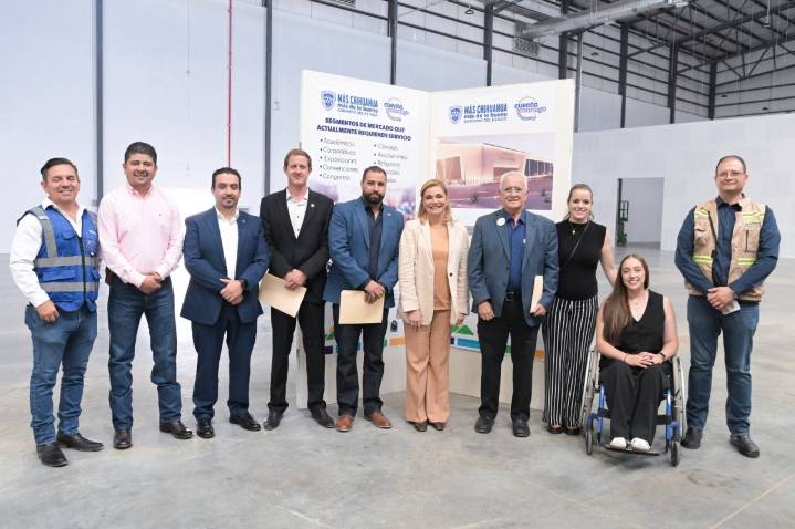 Maru Campos supervisa obra de construcción del Centro de Convenciones de ciudad Cuauhtémoc