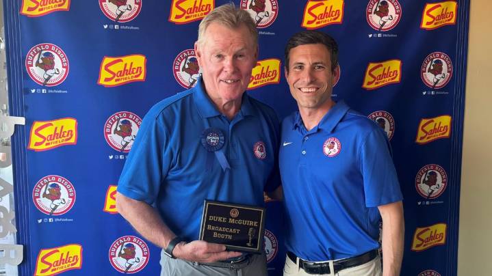 Bisons rename broadcast booth in honor of franchise great