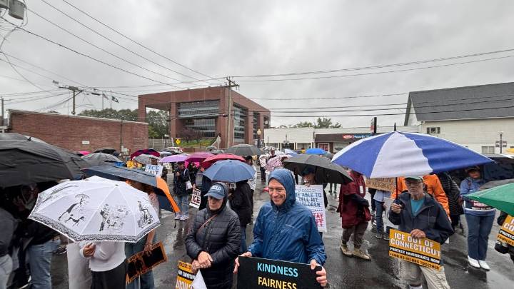 Immigration advocates and community members protest ICE in Danbury