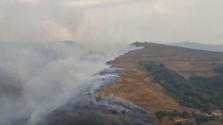 Asturias registra siete incendios forestales: tres de ellos están en activo