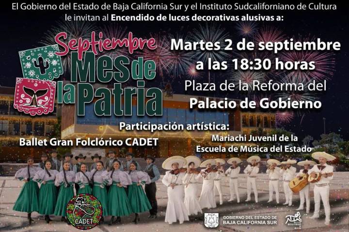 Festejos del mes patrio en Baja California Sur inician el martes