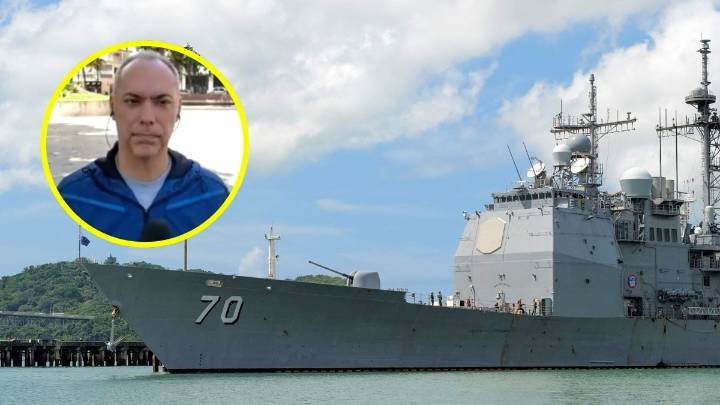 "Están frente a las costas venezolanas": Corresponsal de Meganoticias y presencia de buques estadounidenses en el mar Caribe