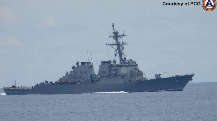 US briefly deploys 2 warships to a disputed South China Sea shoal after Chinese collision