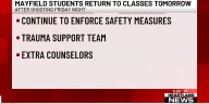 Mayfield students return to class Monday following shooting at football game