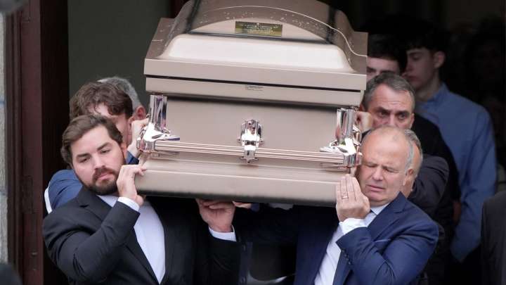 Boyfriend in emotional funeral tribute to Irish designer, 33, who 'lit up every room' after mystery New York boat death