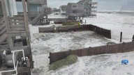 Hurricane Erin chipped away at the shoreline in Buxton