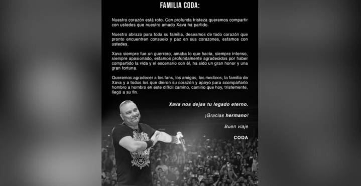 Muere Xava Drago, leyenda del rock mexicano y voz de Coda, Megatón y Ultimátum