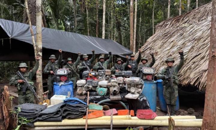 FANB desmantela campamento de minería ilegal en Amazonas