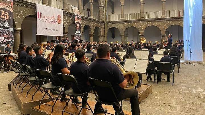 Músicos jóvenes de todo el estado ofrecen concierto sinfónico monumental