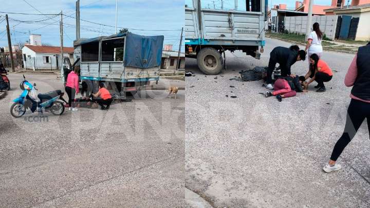 Bº Mama Antula: motociclista resultó gravemente herido al chocar con un camión