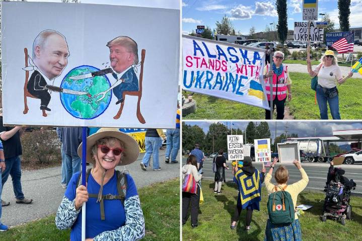 Anchorage prepares for Trump-Putin summit as some protest in the streets