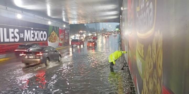 Circuito Interior y todas las avenidas que quedaron inhabilitadas por inundaciones tras tormenta en CDMX