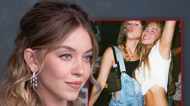 Sydney Sweeney Parties In Blue Jeans With Friends, Shows Off Stomach