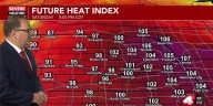 Big heat, small storm chances for the weekend