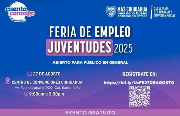 Realizarán feria de empleo de las juventudes con 3 mil 500 vacantes