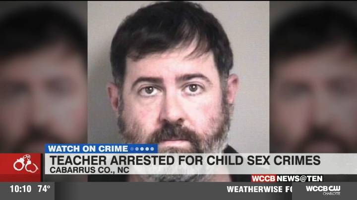 Teacher arrested for child sex crimes in Cabarrus County