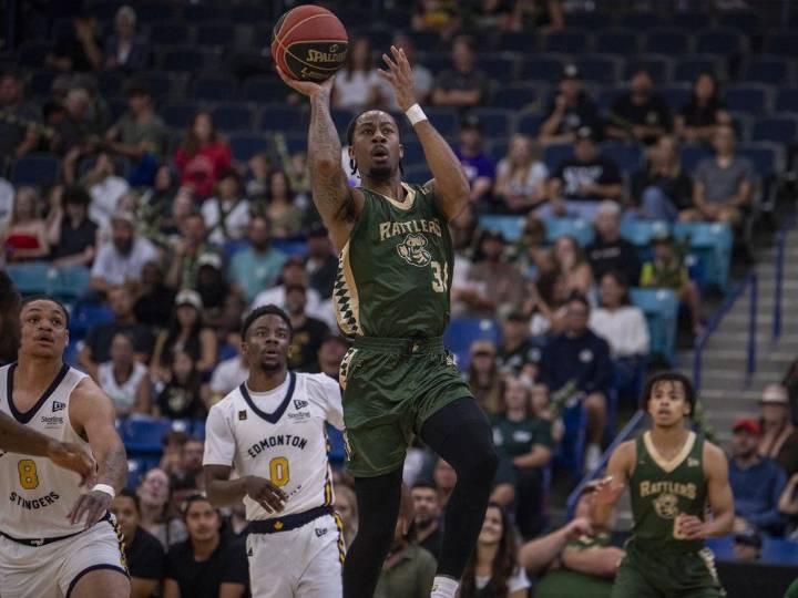 Straight-shooter: Jordan Bowden shooting lights out for the CEBL's Saskatchewan Rattlers