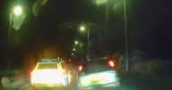 Moment drug driver crashes into police car after high speed chase through Exmouth