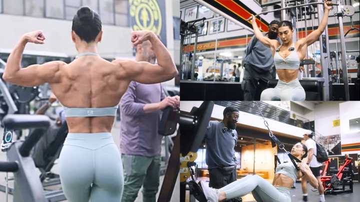 Charles Glass Gives Lauralie Chapados Key Tips on Back Day 7 Weeks from her 2025 Olympia Title Defense