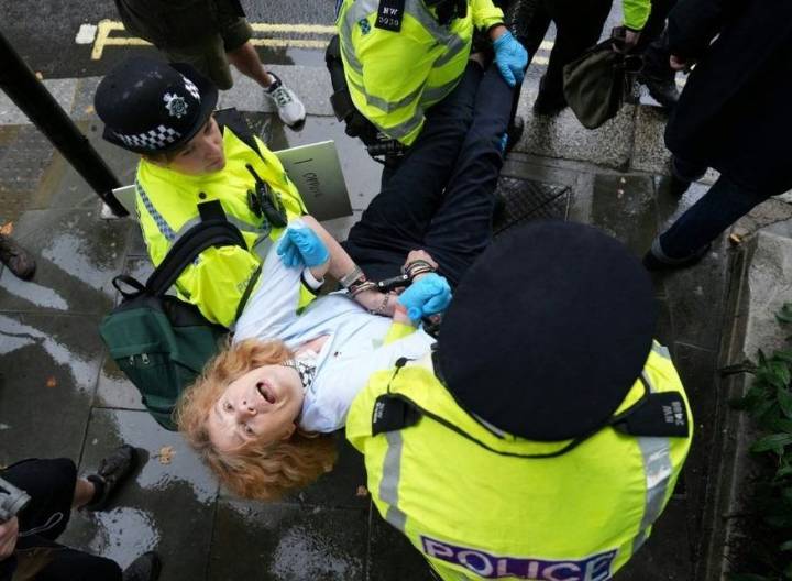 U.K. police charge three people after Palestine Action ban