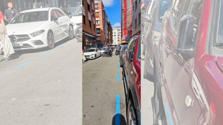 Una colisión en cadena provoca un accidente en Gijón: cinco vehículos involucrados y uno de los conductores positivo en alcoholemia
