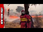 Spain deploys military to battle 20 wildfires across country as heat wave ravages southern Europe