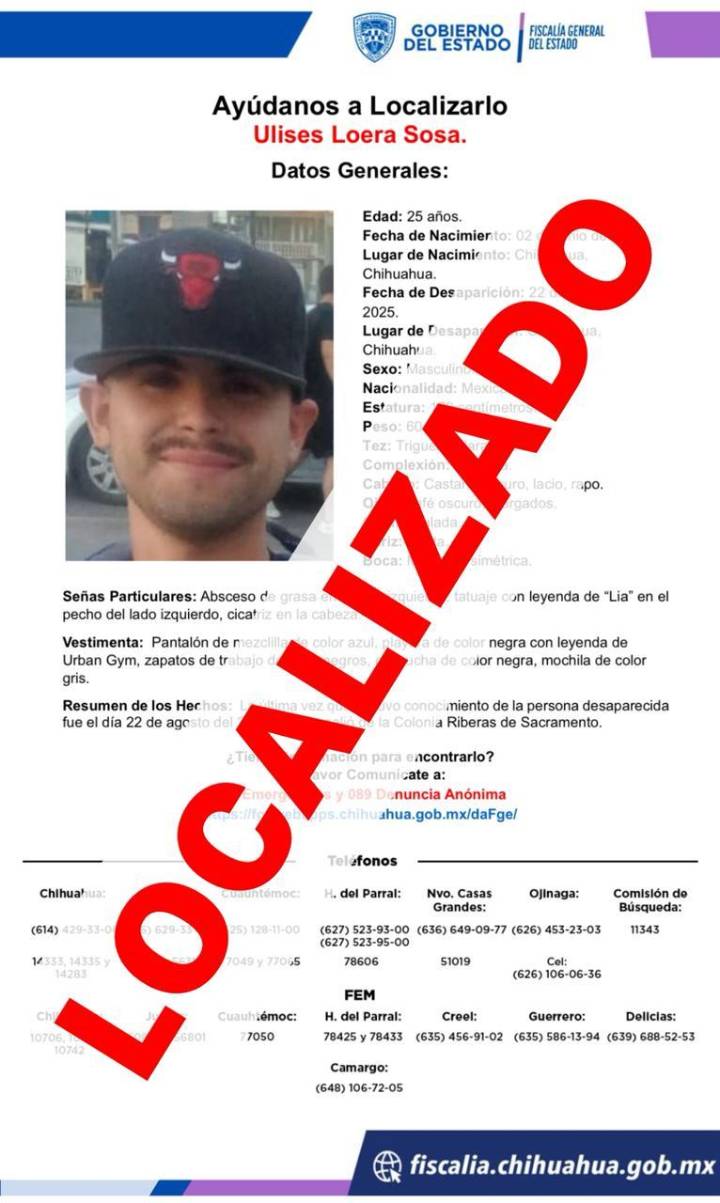 Localizan a joven reportado ausente en Riberas de Sacramento