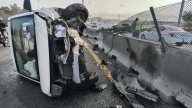Fuerte accidente en la carretera a Laredo provoca caos vial en Apodaca, Nuevo León