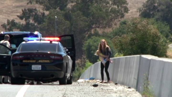 Woman arrested after driving erratically with child inside along  Highway 101, CHP says