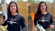 Candidata al Congreso por Texas quema un Corán con un lanzallamas