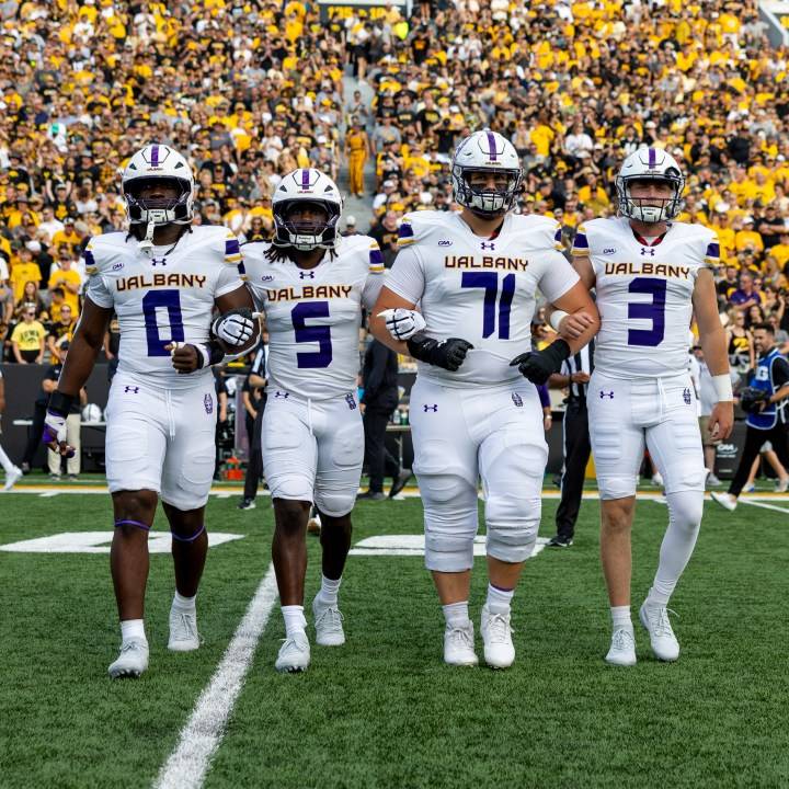 Iowa proves to be too much for UAlbany football in Danes' season opener
