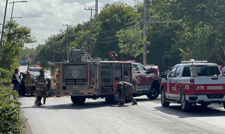 Accidente en el Arco Vial de Cancún deja un muerto y dos heridos
