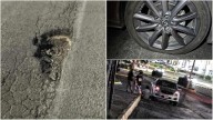 Bache "poncha llantas" deja tres afectados en el Periférico