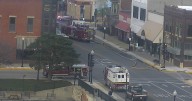 Fire Crews battling fire in downtown Charles City