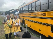 Benioffs donate two buses to Waimea school