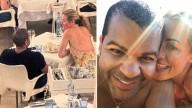 Cat Deeley is seen for the first time since split from Patrick Kielty with a friend in Spain