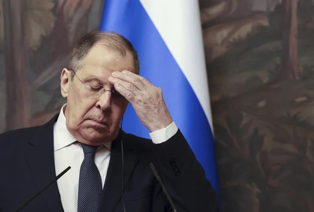 Russian foreign minister sports USSR shirt upon arriving in Alaska