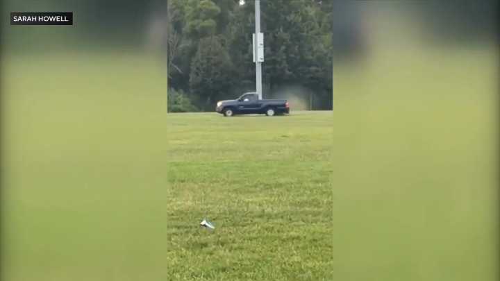 Pickup truck drives onto New Jersey football field during practice; driver arrested, police say