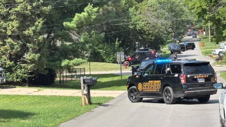 Crews on the scene of armed barricaded suspect situation in Plainfield Township